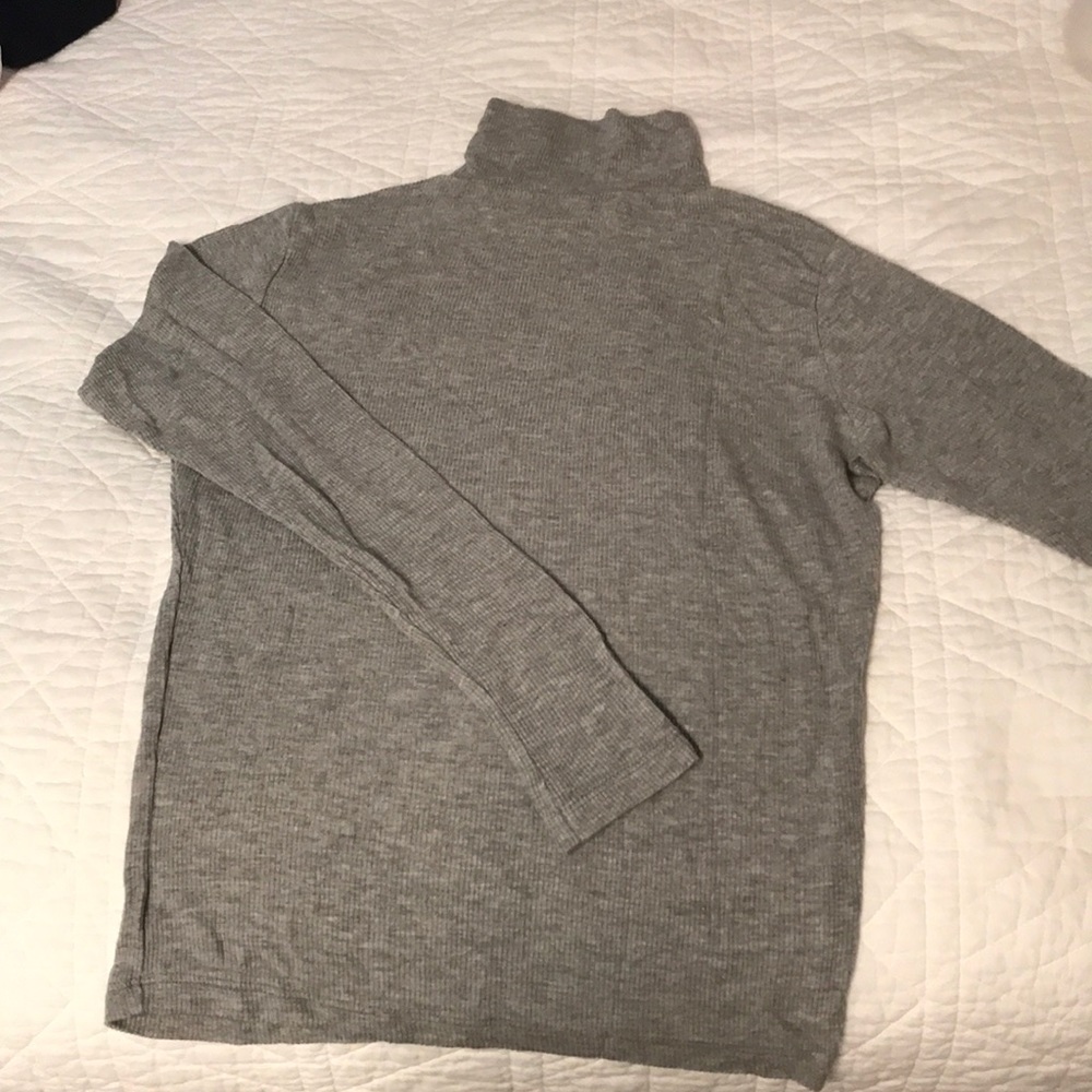 Tight grey turtleneck